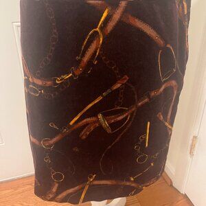 Equestrian Print Skirt